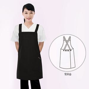 HBLN 단추여밈 미니 앞치마 LN6089 블랙