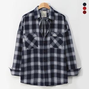[후앙스]크리스챤 오버핏 믹스드 타탄 체크 남방 CKST3870