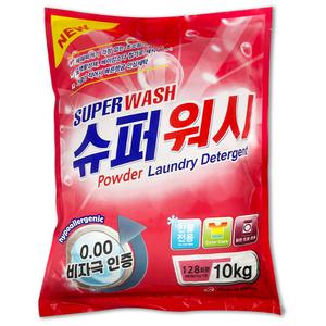 슈퍼워시 가루세제 10kg 찬물 대용량 세탁세제