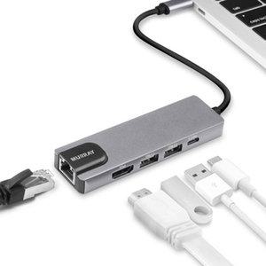 1기가랜포트지원  4in1 C타입 USB 멀티허브 HDMI