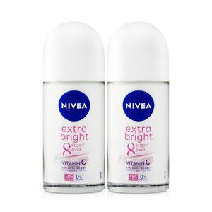 니베아 데오드란트 롤온 엑스트라 브라이트 50ml 2개