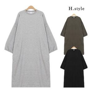 H스타일GD3031롱원피스 봄 원피스 루즈핏 박스핏 홈웨어 잠옷 캐주얼