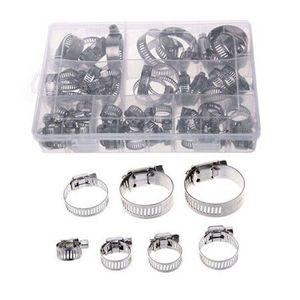호스 클램프 세트 8-38mm 60pcs 호스밴드 스텐밴드 공구