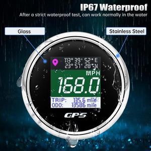 GPS 안테나가 있는 속도계 게이지 홀더 조정 가능한 트립 방수 주행 거리계 보트 자동차 모터 요트용 52mm