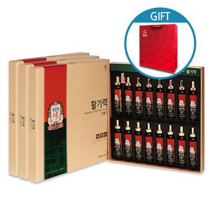 정관장 활기력 20ML 16입 3세트 쇼핑백 포함-6년근홍삼 선물세트