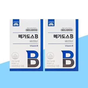 고려은단 메가도스B 비타민B군 850mg x 60정 x 2박스(4개월분)