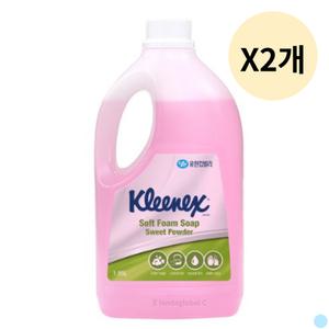 크리넥스 핸드워시 스윗파우더 대용량 리필 1.95L X2