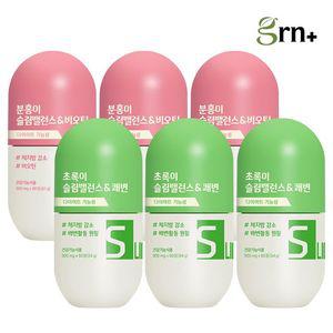 GRN 슬림밸런스 분홍이 3병 + 초록이 3병