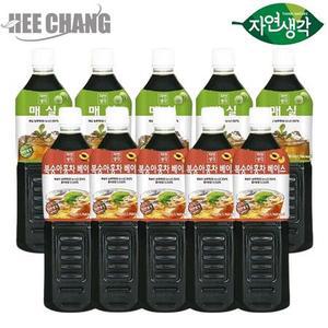 희창 자연생각 매실차 + 복숭아홍차 980ml x 10개 (5+5선택) / 액상 아이스티 복숭아 매실 음료 베이스