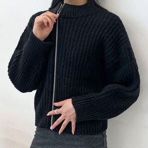 여성 니트 집업 가디건 1P 크롭 가을 도톰한 자켓