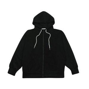 [파파브로][모로엠] 남성 간절기 보들보들 기모 후드 집업 5C-JUW-Q058-블랙