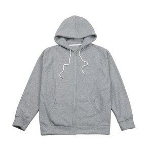 [파파브로][모로엠] 남성 간절기 보들보들 기모 후드 집업 5C-JUW-Q058-그레이
