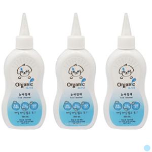 오가닉 강아지 고양이 용품 눈세척 눈세정제 200ml X3