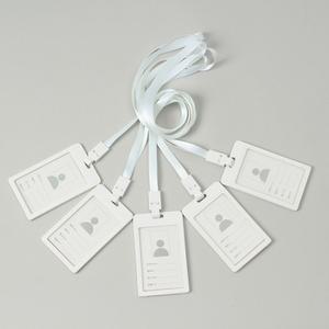 플립 세로형 사원증 케이스 5p 화이트/명찰/목걸이/신분증/이름표/공무원증/교통카드/홀더/출입증/행사