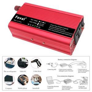 차량용 전원 인버터 LED 듀얼 USB 피크 DC 12V to AC 220V 휴대용 충전기 컨버터, 수정 사인파 태양광, 260