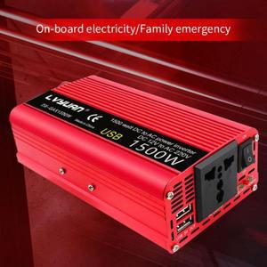 전력 인버터 DC12V 24V ~ AC220V 전송 배터리 2000W/3000W 야외 자동차 EU 소켓, 2 개
