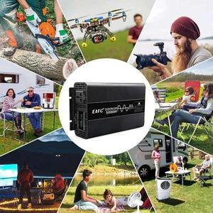 차량용 순수 사인파 인버터, 전원 DC 12V-AC 220V 전압 50HZ 변환기, 가정용 태양광 야외 RV, 4000W, 5000W