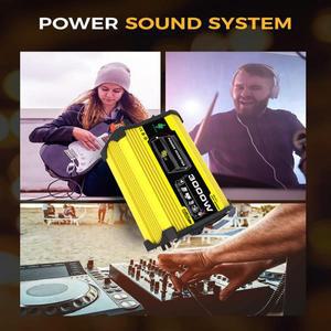 차량용 듀얼 USB 지능형 전원 인버터, 수정 사인파 스마트 태블릿 RV용, DC 12V-AC 110, 220V, 3000W