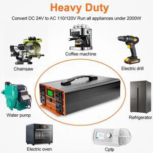 EAFC 차량용 순수 사인파 인버터, 6000W, DC12V ~ AC220V 전원 태양광 전압 변환기