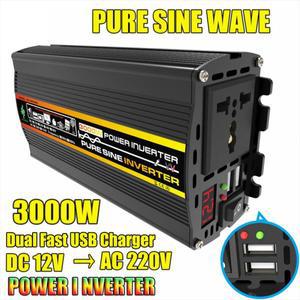 순수 사인파 인버터, DC 12V-AC 220V 전압 변환 변압기, 자동차 R용 태양광 인버터, 8000, 6000, 4000, 300
