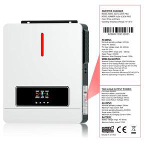 PYROSOLAR 하이브리드 태양광 인버터, MPPT 120A 태양광 충전기, 그리드 듀얼 출력 순수 사인파 인버터, 48