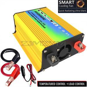 LED 디스플레이 듀얼 USB 순수 사인파 차량용 인버터 충전기, 3000W, 12V DC에서 110V, 220V AC 전력 변환