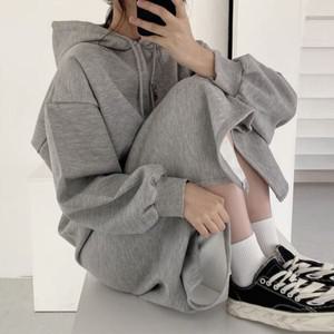 [하프클럽/알티피아]데일리 롱 베이직 여성 등원패션 후드 원피스 편한