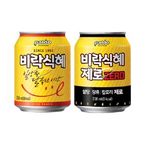 [기타]비락식혜 238ml/ 10캔+비락식혜(제로) 238ml/ 10캔 총20캔