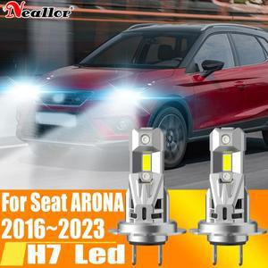 고출력 LED 헤드라이트 Canbus H7 자동차 전구, 오류 없음, 6000K 백색광, 모토 다이오드 램프, 좌석 ARONA