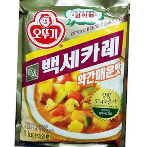 오뚜기 백세 카레 약간매운맛 1kg 식자재 업소용 식재료 식당용 대용량 단체 급식용 카레분말가루
