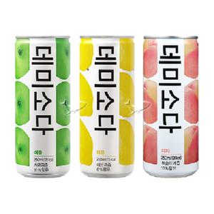 데미소다 250ml 애플/ 5캔+레몬/ 5캔+복숭아/ 5캔 총15캔