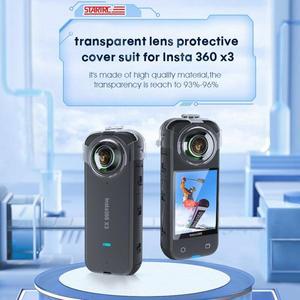 카메라 Insta360 X3 렌즈 캡 투명 보호 커버 고화질 방수 낙하 방지 케이스