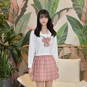 [JHORS0Q3_51]교복몰 체크 일본여고생 세라복 긴팔