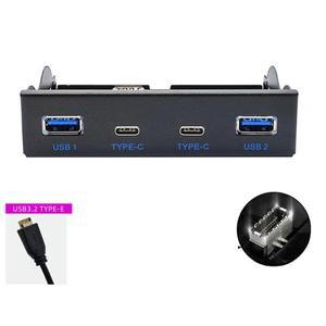 USB 3.2 GEN2 TYPEC 플로피 드라이브 위치 0Gbps 패널 인치 허브 9 핀C 포트 가역 플러그인