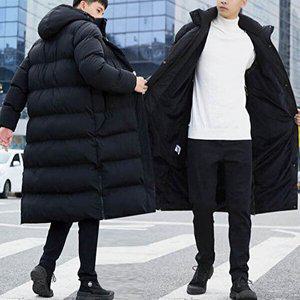 [엄지척]남성 겨울 후드 롱패딩 긴 솜 패딩점퍼 퍼 안감 방한
