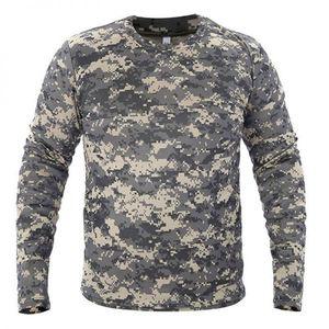 등산티셔츠 여름 야외 전술 티셔츠 긴팔 위장 군복 훈련 사이클링 사냥 피트니스 운동복 Camisas