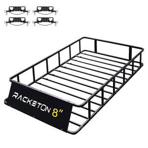 SUV 트럭용 랙톤 74 u201Dx45 u201Dx8 u201D 루프 화물 랙, 헤비 듀티 화물 바구니 방청 탑 러기지