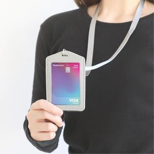 버스카드 출입증 가죽 목걸이 홀더 신분증 청소년 노인 버카 명함 어르신 여행 네임