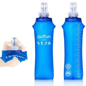2팩 소프트 물병, 17온스 /500ml 수분 보충용 플라스크 러닝 병, TPU 접이식 물병 재사용 가능한 휴대용 하이킹 사이클링 클라이밍 여행용