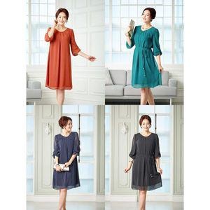 [Elegance Madam]도로시 도트 시폰 원피스+제천 끈 벨트 K181OP02_P320246991