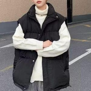 [라일리] Rly 오버핏 패딩 스타일 자연스러운 겨울 조끼 고품질 스