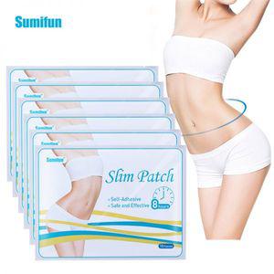 Sumifun 60개/6백s 무게 손실 패치 배꼽 슬림 레코딩 지방 슬리밍 석고 효과적인 스티커 D1486