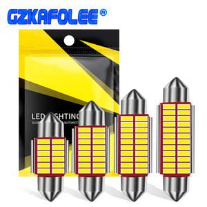 LED 캔버스 페스툰 자동차 전구 인테리어 C5W 램프, 독서등 번호판 흰색, 1X C10W, C5W, 31mm, 36mm, 39mm, 41mm