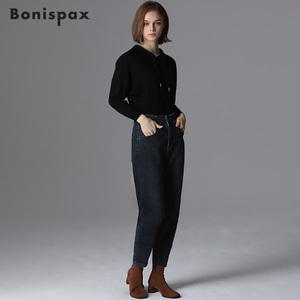 [보니스팍스][보니스팍스(Bonispax)] 허리비죠 투버클 기모 데님 팬츠 (택가격 99000원)