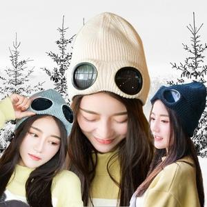 고글 일체형 비니모자 겨울비니 여지비니 여성비니모자 힙합모자 스트릿패션 우먼 캐주얼 비니 베이직