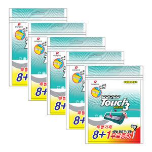 도루코 터치3 면도기 8개 + 4중날 면도기 1개 X 5개
