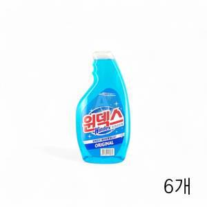 윈덱스 유리세정제 500ml X 6개 리필용 자동차유리 유리창청소 거울세정제 유리세제 자동차유리 세차용품