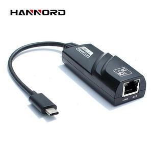 Hannord USB 3.1 C 10/100/1000Mbps 기가비트 RJ45 이더넷 LAN 네트워크 어댑터 호환 맥북 델 XPS