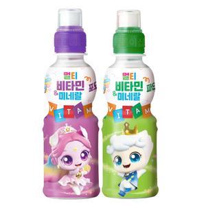 웅진 캐치 티니핑 멀티비타민 미네랄 어린이음료수 200ml 24pet  