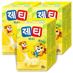 제티 바나나맛 20T x 3개 코코아 딸기 바나나